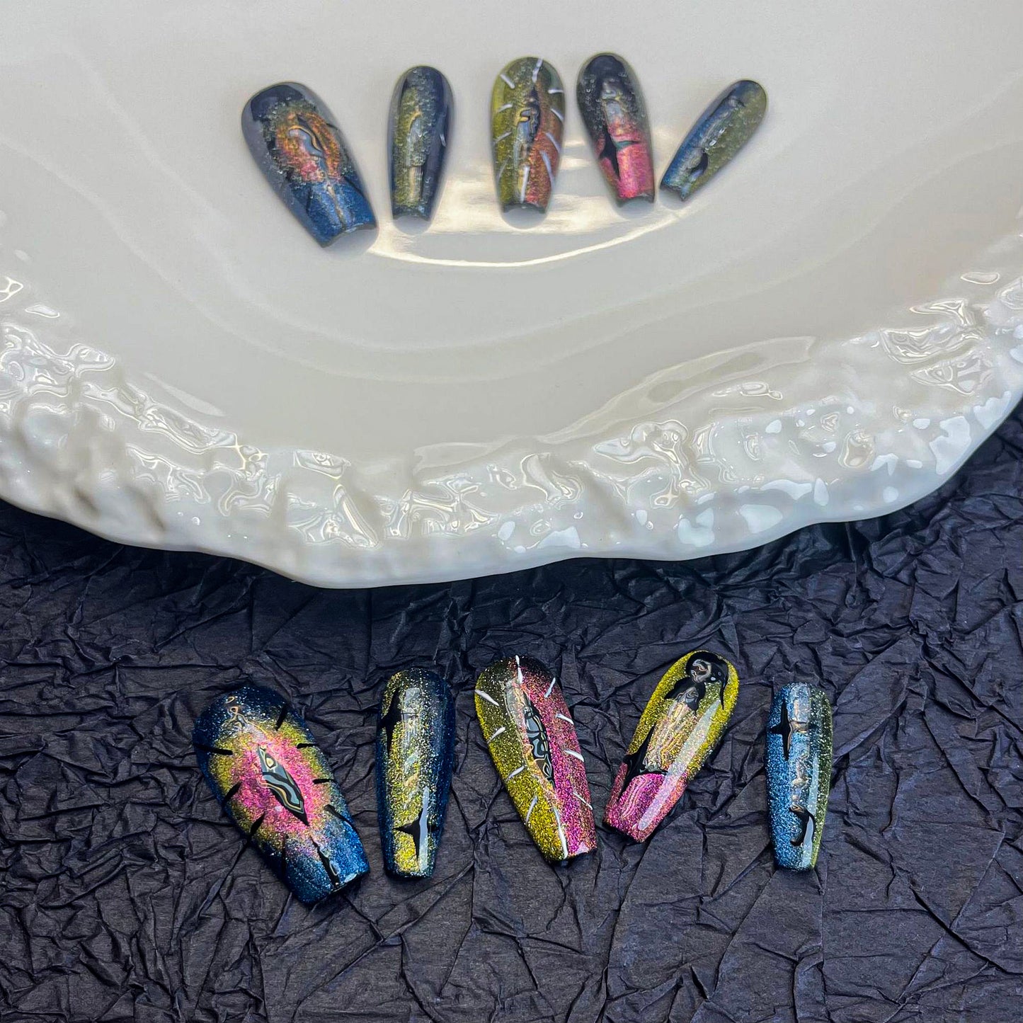 Handmade|Devil's Eye-Coffin Nails