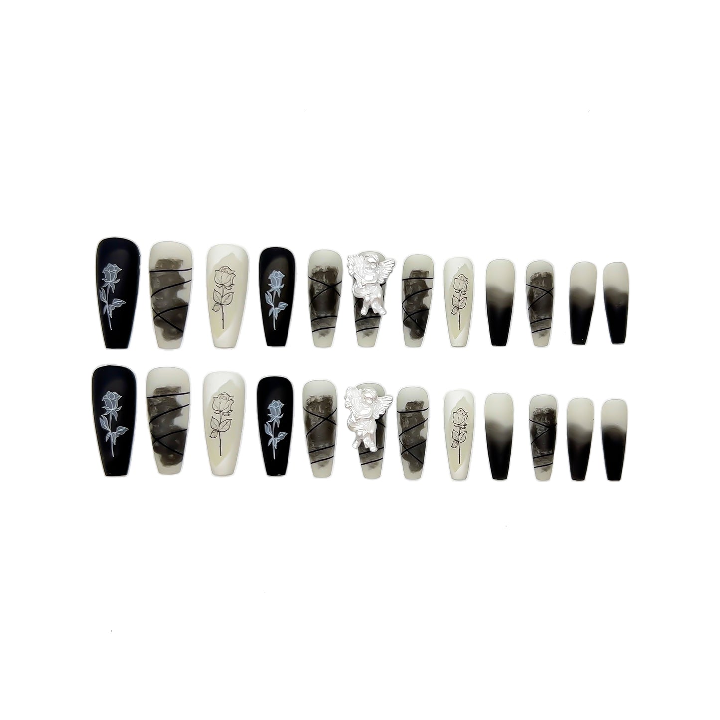 Ink Angel Roses-Coffin Nails