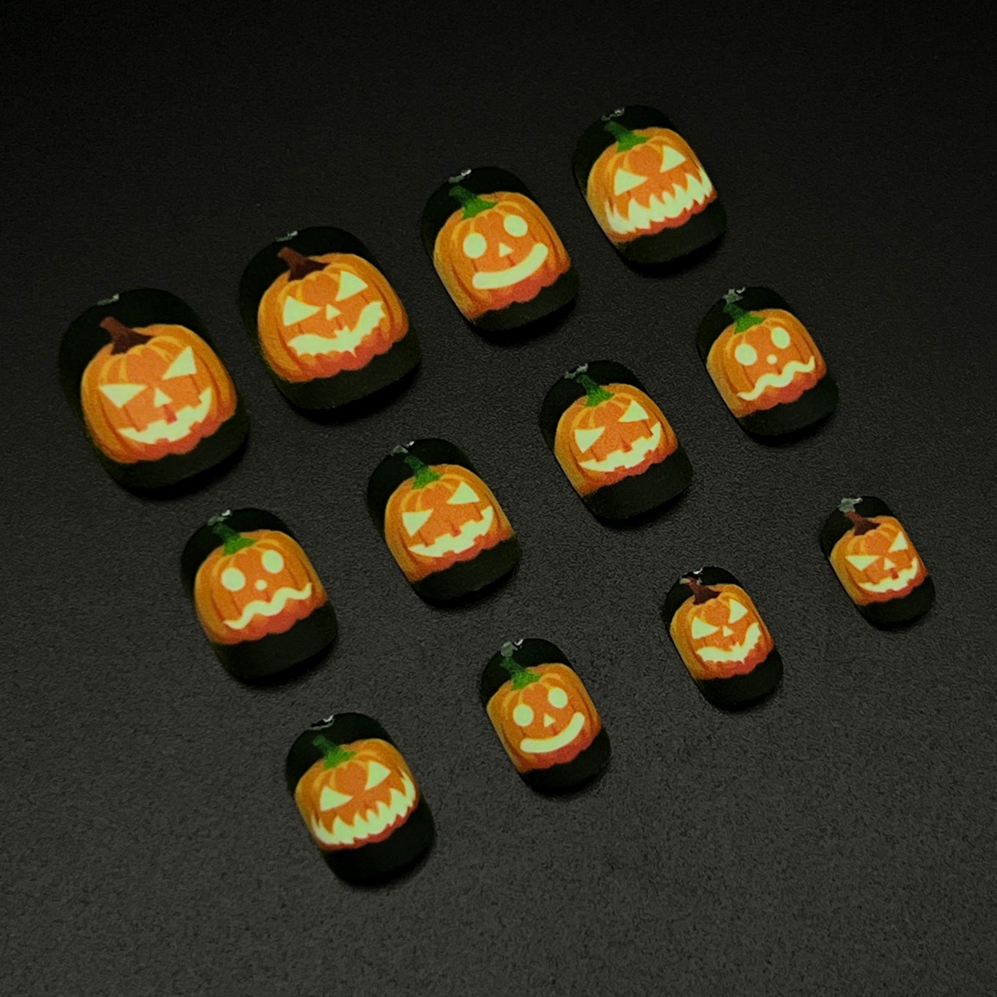Glowing Pumpkin Lanterns-Mini Nails