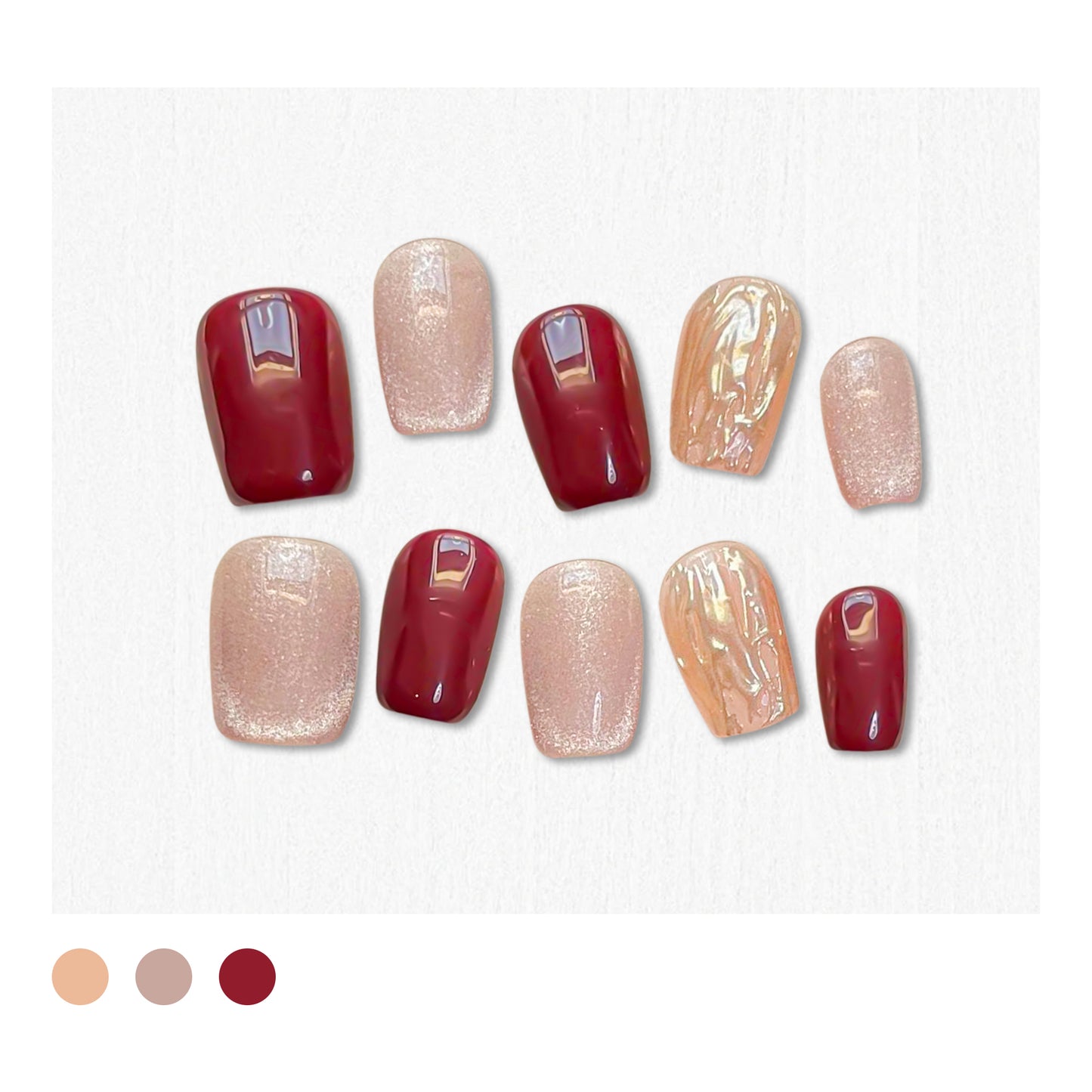 Handmade|Allure Hues-Round Nails