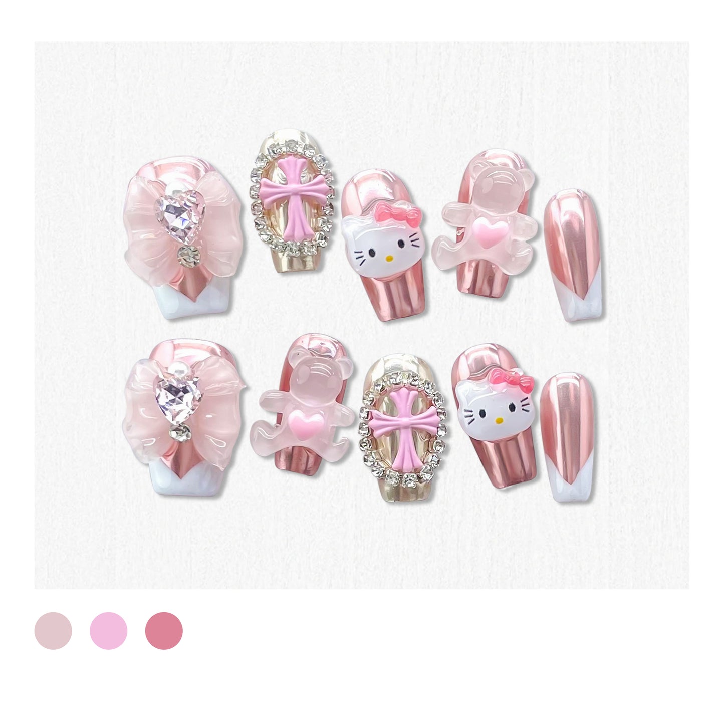 Handmade|Cuddly Kitty Dream-Coffin Nails