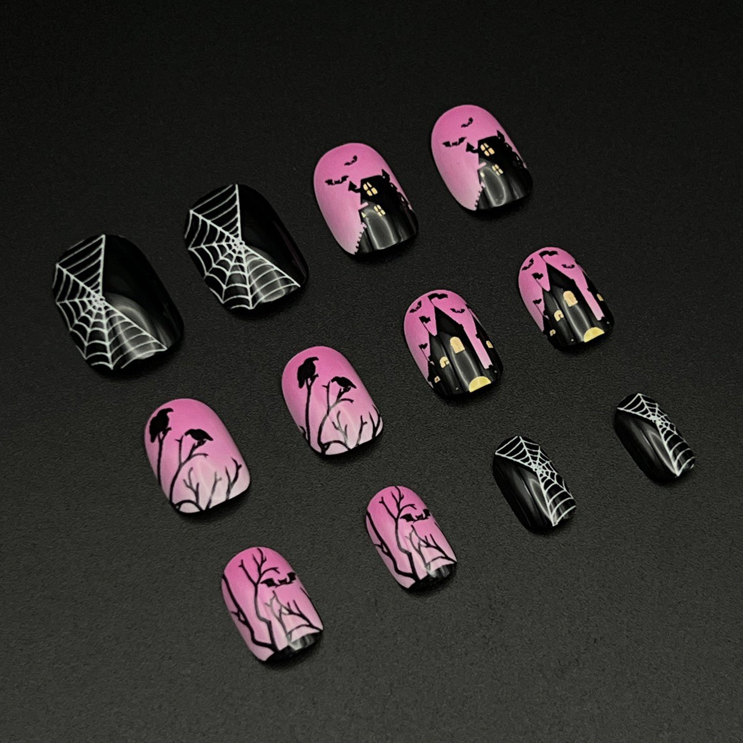 Pink Haunted Castle-Mini Nails