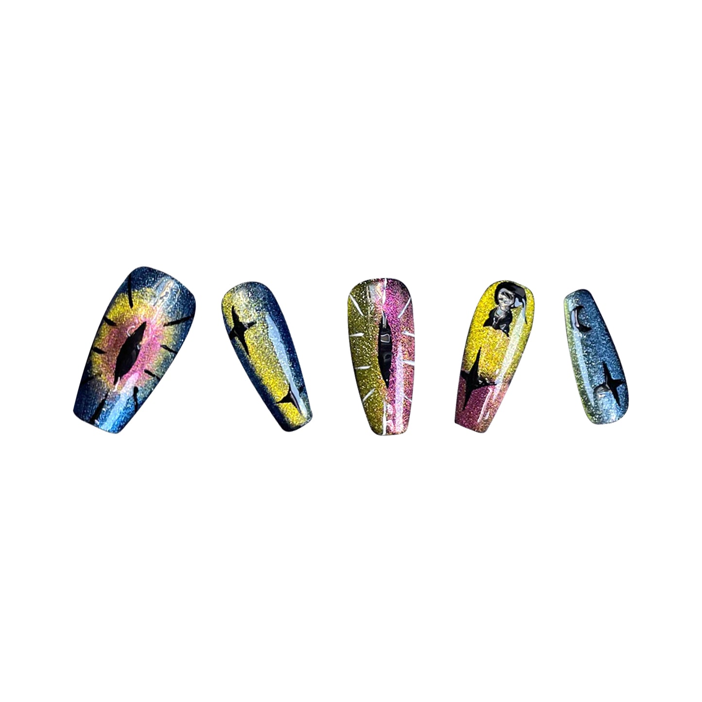 Handmade|Devil's Eye-Coffin Nails