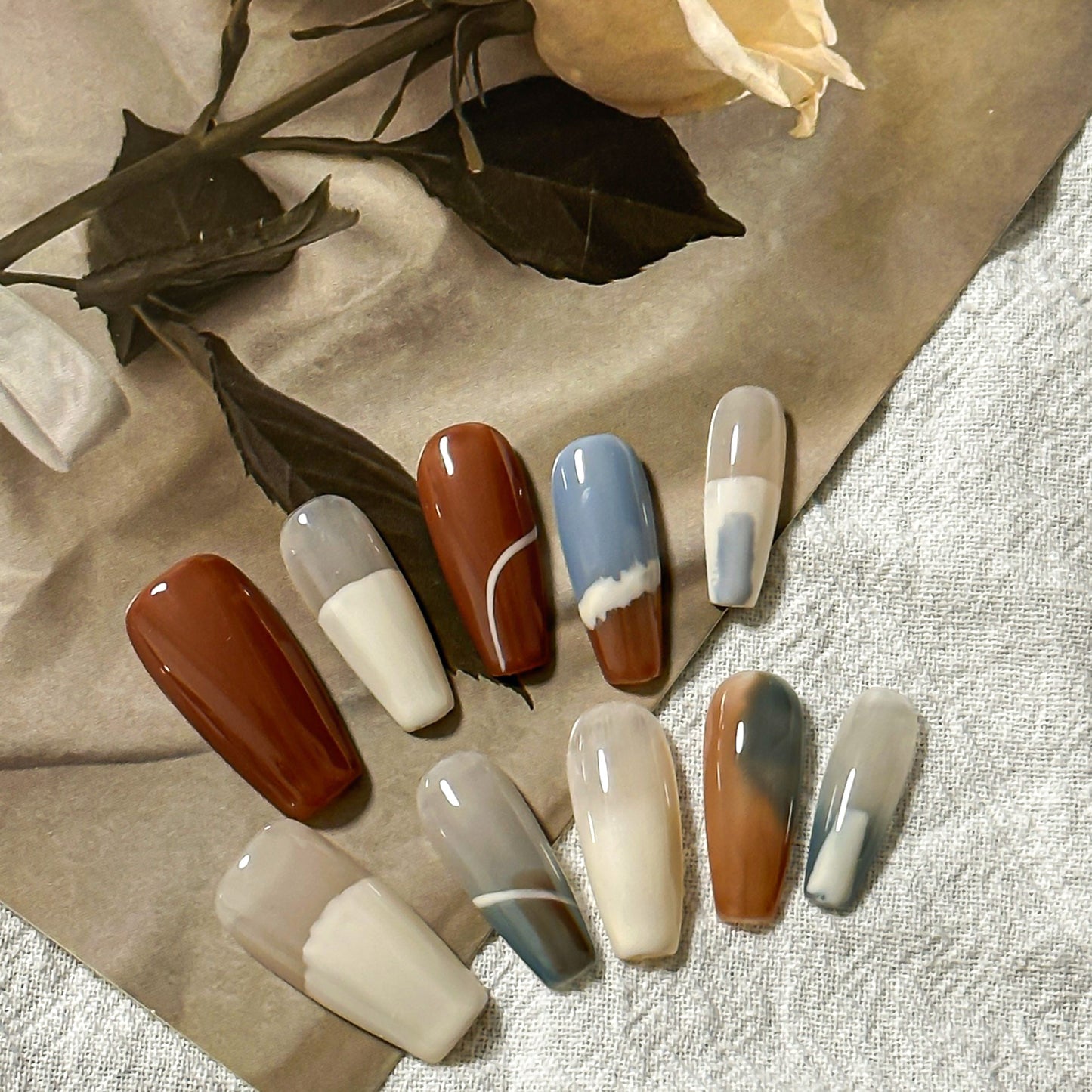 Handmade|Autumn Rhapsody-Coffin Nails